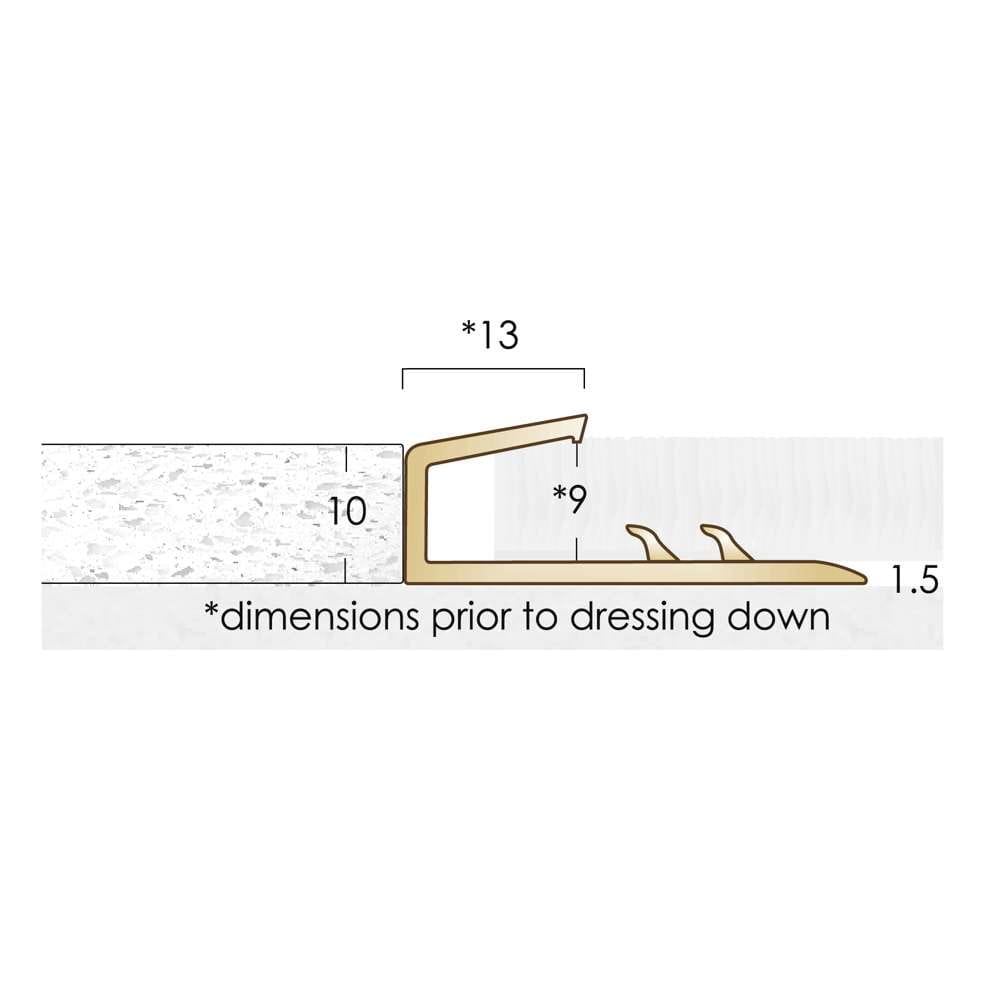 Example of a square edge floor trim. 