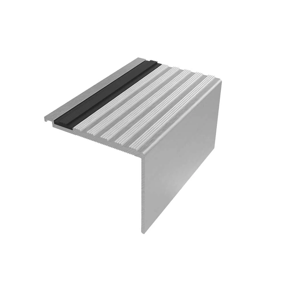 AN65/55CF - Satin Aluminium & PVC Castellated - Black