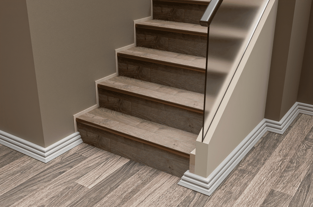 LVT Stair Nosings on a Staircase in a residential property. 
