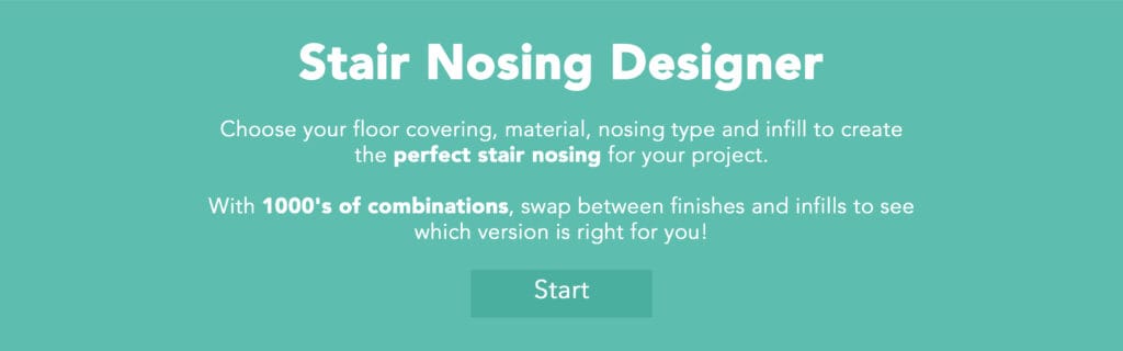 Banner advertising our Stair Nosing Designer. 