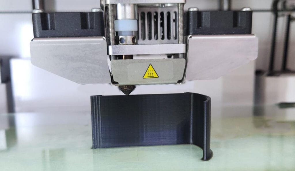 Stair Nosing Prototype being 3D printed.