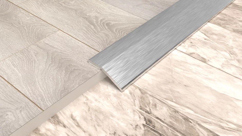 Ramp flooring profile installed with stick fix adhesive. 